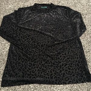 Large see through Leopard shirt